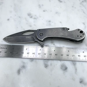CRKT Bev-Edge 4635 Stainless Voxnaes Folding Knife Bottle Opener Frame Lock EDC - Picture 1 of 7
