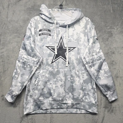 Nike Dallas Cowboys Salute To Service Camo Hoodie Mens Size M Grey 2024 NFL - Image 1 of 4