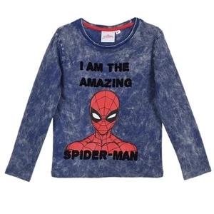 Marvel Spider-Man Camiseta Manga Larga Niño Algodón Azul 98 - Imagen 1 de 1