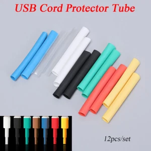 Cable Protector Heat Shrink Tube Saver Cover For iPad iPhone 5 6 7 8 X XR XS - Zdjęcie 1 z 10
