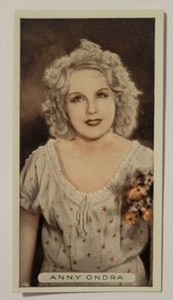  1934 Ardath Famous Film Stars #9 Anny Ondra (A)