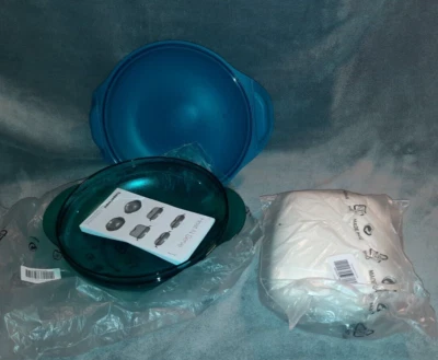 Tupperware MicroFix in türkis 0,7 Liter + Snack- Brot- Naschbox in weiß - Bild 1 von 4