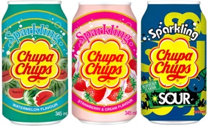 3 CHUPA CHUPS SPARKLING DRINK Soda Dosen Neue Geschmacksrichtungen Paket 345ml 11,6 fl oz - Bild 1 von 7