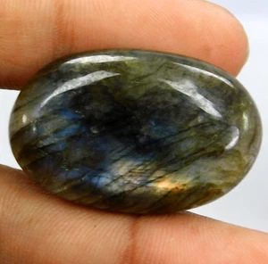 100 % natürlicher 39,1 kt Labradorit mehrfarbiger Cabochon Ovelschliff loser Edelstein - Bild 1 von 9