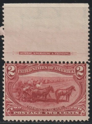 EDSROOM-19636 US 286 MNH 1898 Trans Miss Double Transfer Line thru States CV$105 - Image 1 of 2