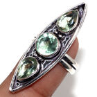925 Silver Plated-peridot Ethnic Ring Jewelry Us Size-7 Mj