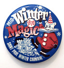 Vintage 1970 St. Paul Mn Winter Carnival Button Pin Mid-Winter Magic Bear Clown