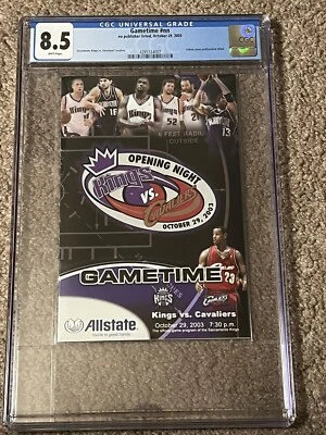 Lebron James debut en la NBA - 29 de octubre de 2003 programa CGC 8,5 Foto 1 de 2