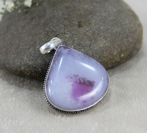 VETEMENTS Ciondolo cuore agata naturale placcato argento stile vintage regalo San Valentino