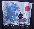 Santa Cruz x Riot Society Hokusai Wave Hand Reaper Black T-Shirt Size M