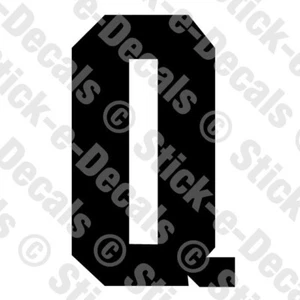 TRIKOT BUCHSTABE Q Vinyl gestanzter Aufkleber Sticker Sport Athlet Alphabet Text - RSD - Bild 1 von 2