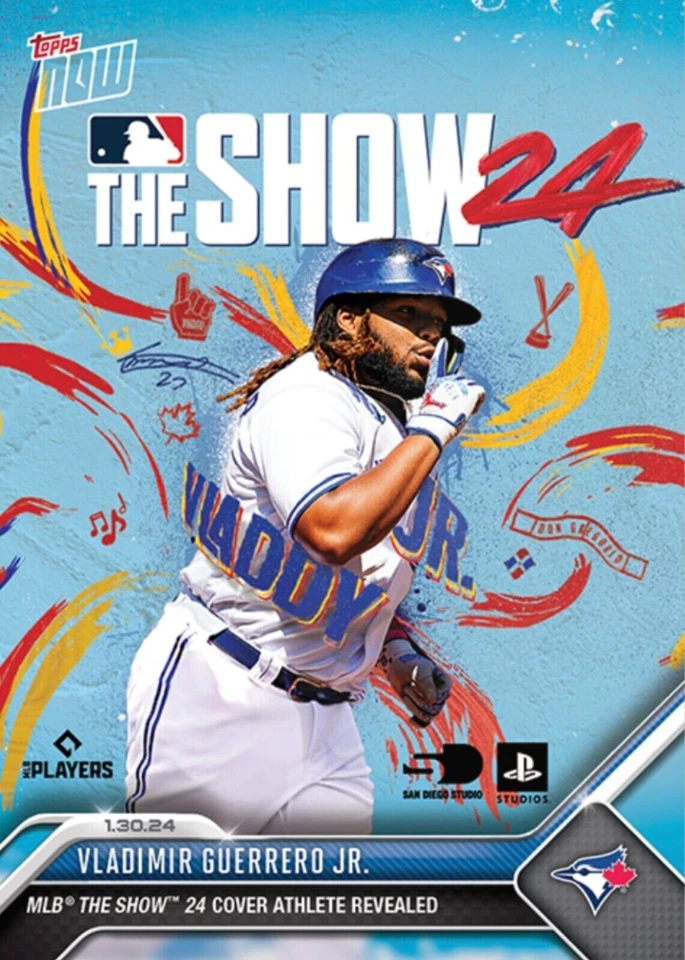 2023 TOPPS NOW CARD THE SHOW 2024 COVER BLUE JAYS VLADIMIR GUERRERO JR #OS-28 - Image 1 of 1