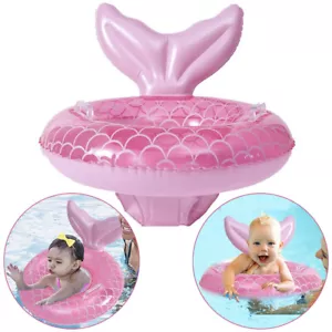 Childrens Mermaid Swimming Ring Baby Inflatable Float Kids Swim Ring Pool Toy - Picture 1 of 6