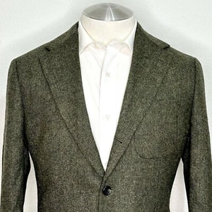 Bonobos Jetsetter Moon Tweed 3/2 Roll Surgeon Cuffs Olive Sport Coat 40R $450 - Picture 1 of 11