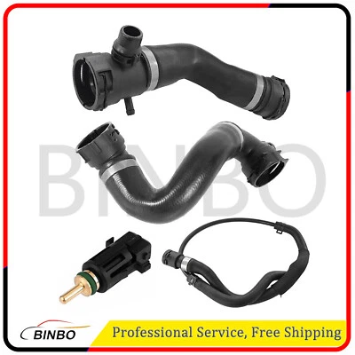 Manguera de refrigerante inferior y superior del radiador + manguera de línea de ventilación + sensor para BMW E90 E92 4x Foto 1 de 4