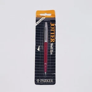 Vintage PARKER RED/CHROME JOTTER BLACK INK MEDIUM BALLPOINT PEN New Old Stock - Picture 1 of 3