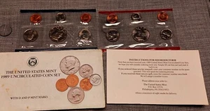 1989 US Mint Set (P & D) With Original Packaging US Coins (Uncirculated, Sealed) - Picture 1 of 4