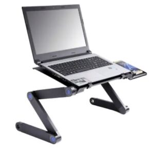 Executive Office Solutions Adjustable Aluminum Laptop Desk -Black