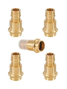 5 PCS EFIELD 3/4 "Press X 3/4" PEX-A Expansion Coupling Brass Fittings,Lead Free - Picture 1 of 4