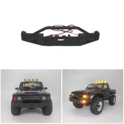 Front Bumper with lights For HPI venture 1/18 HILUX RC Crawler Car Modified Part - Image 1 of 4