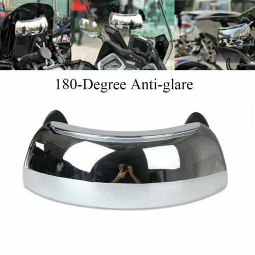 Universal Motorcycle Windshield Rearview Blind Spot Mirror 180° Wide Angle CL - Image 1 of 4