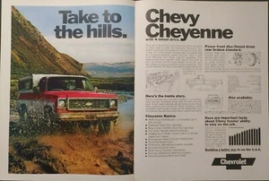 1974 Chevrolet Chevy Cheyenne 4-Wheel Drive Pickup Truck Mud Vintage Print Ad - Picture 1 of 3