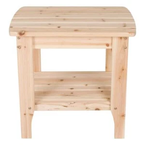 Shine Company Outdoor Side Table 22" H X 19" W, Unfinished Wood Frame Material - Picture 1 of 6