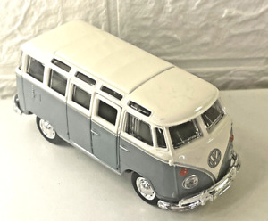 Maisto Volkswagon VW Van SAMBA Bus Diecast Metal Grey/White