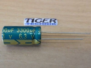 10x Stück JCCON Elko Elektrolytkondensator Kondensator 3300uF 6.3V 10x20mm* E74 - Bild 1 von 3