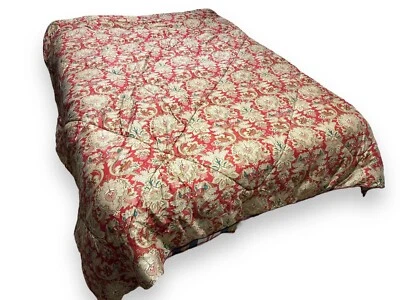 Edredón Ralph Lauren Home Jardiniere Rojo Floral Damasco Reina Hecho en EE. UU. Foto 1 de 4