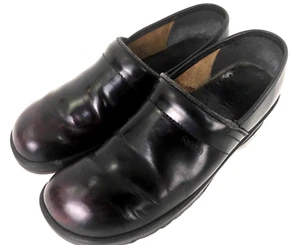 Sanita Professional Clog Women size 41 10-10.5 Black Leather Shoes - Picture 1 of 9