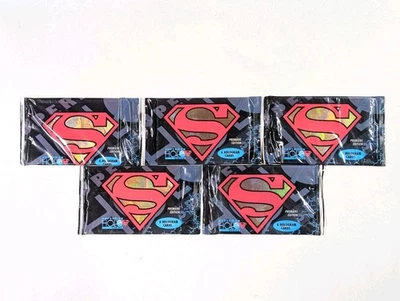 5 PAQUETES Superman Holo Series Edición Estreno (5 Paquetes de Cartas) SELLADO 1996 SkyBox Foto 1 de 4