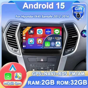 PER HYUNDAI IX45 SANTAFE 2012-2016 AUTORADIO CARPLAY UNITÀ PRINCIPALE ANDROID DSP DAB+ - Foto 1 di 16