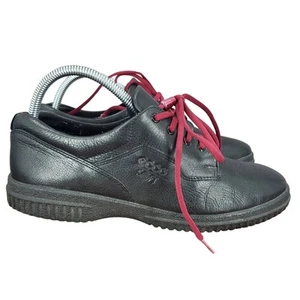 Ecco Soft Shoes Womens 40 U.S. 9 / 9.5 Comfort Black Leather Sneakers - Picture 1 of 12
