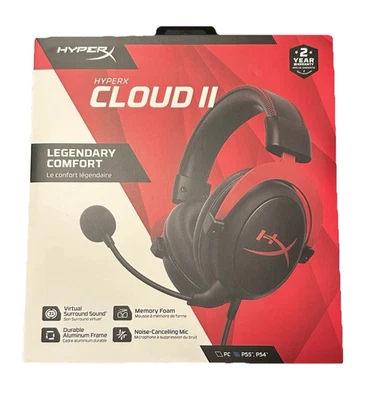 HyperX Cloud II Wired Over-Ear Gaming Headset | 7.1 Virtual Surround Sound - Image 1 of 4