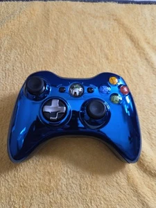 Mando Inalámbrico Microsoft Xbox 360 Serie Cromo Azul 1403 -Probado - Imagen 1 de 20
