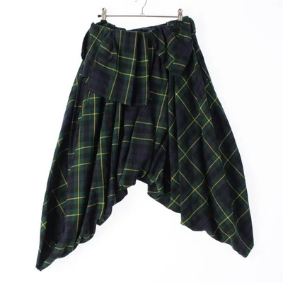 COMME des GARCONS AD2005 06Lã de aço inoxidável xadrez tartan variante drapeado P... - Imagem 1 de 4