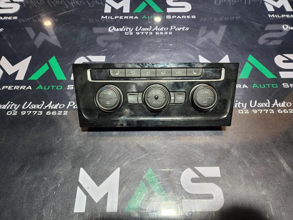 VOLKSWAGEN GOLF HEATER/AC CONTROLS GEN 7, CLIMATE CONTROL TYPE, W/ SEAT WARMER,  - image 1 of 1