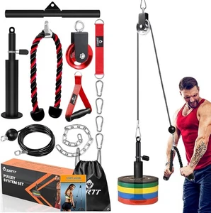 SERTT LAT Pulldown Pulley Home Gym and Lift Cable with Triceps, Biceps Curl - Picture 1 of 7