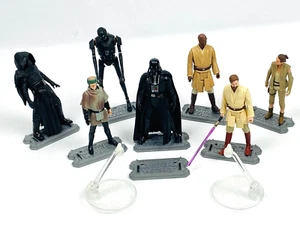 7 Hasbro Star Wars Actionfiguren Konvolut mit Ständer 2010 4 Zoll - Bild 1 von 12