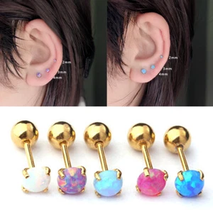 20G Zirkon Ball End Body Piercing Schmuck Lobe Helix Stud Ohr Helix Tragus ≌ - Bild 1 von 21