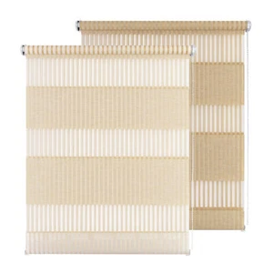 Rikmani Fensterrollo DOX Duo-Rollo Klemmfixierung Zebrarollo Seitenzugrollo - Bild 1 von 13
