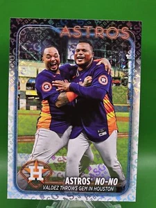 Astros No-No: Valdez Throws Gem in Houston 2024 Topps ASG Foil Stamped #329 - Picture 1 of 2