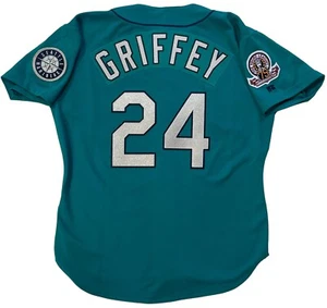 KEN GRIFFEY JR. 1995 MARINERS AUTHENTIC RUSSELL JERSEY 48 DIAMOND COLLECTION - Picture 1 of 4