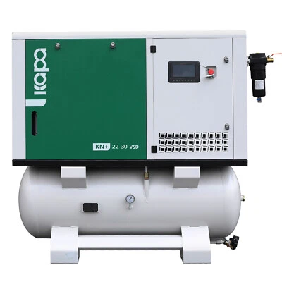 480V 3Ph 30HP VSD Rotary Screw Air Compressor 57CFM 435Psi w/ Air Dryer and Tank - Image 1 of 4