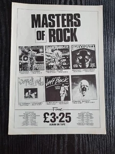 MASTERS OF ROCK IRON MAIDEN  19804 MUSIC Album ADVERT 8.5X11" POSTER - Picture 1 of 1