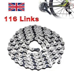 For Shimano IG51 6,7,8 Speed Chain Bike Chain MTB 116 Links silver UK STOCK - Picture 1 of 9