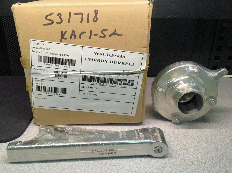 1.5" Butt Weld SS Butterfly Valve Waukesha Cherry Burrell 200BVP WM20000065 - Image 1 of 3