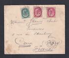 CANADA 1903 NUMERAL ISSUES ON COVER OTT. & TORONTO M.C. NO.3 RAILWAY TO FRANCE