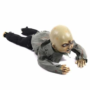 Animated Crawling Baby Zombie Dolls Scary Haunted House Halloween Decorations - Picture 1 of 6